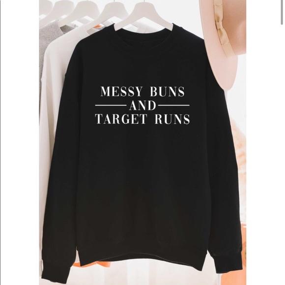 Tops - NEW Messy Bun Graphic Sweatshirt S-5X Funny